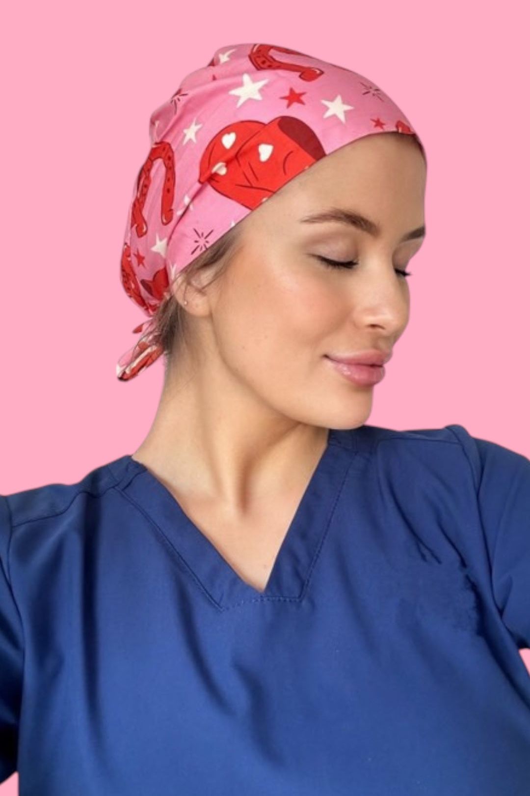 Heart Rodeo Scrub Cap
