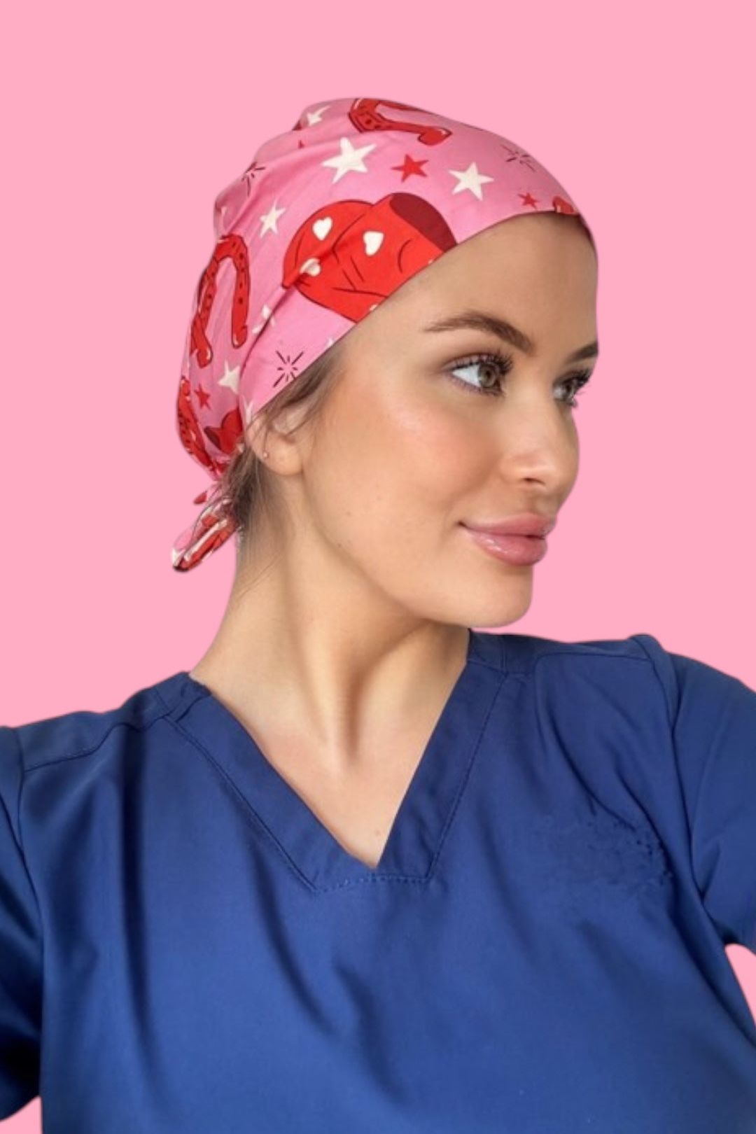 Heart Rodeo Scrub Cap