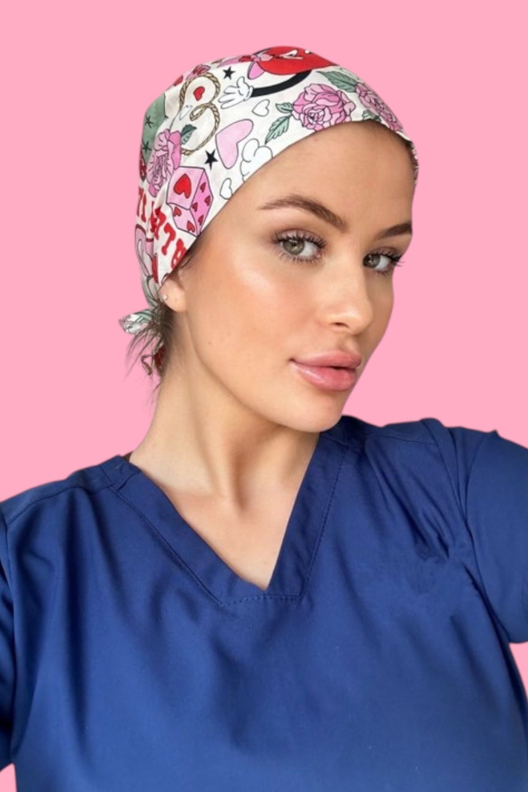 Howdy Valentine Scrub Cap
