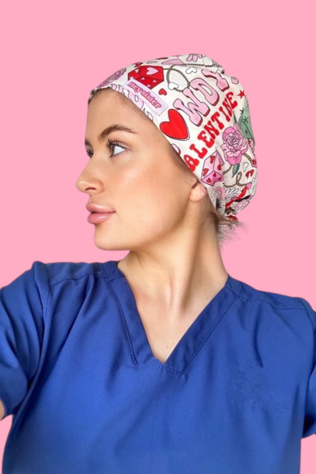 Howdy Valentine Scrub Cap