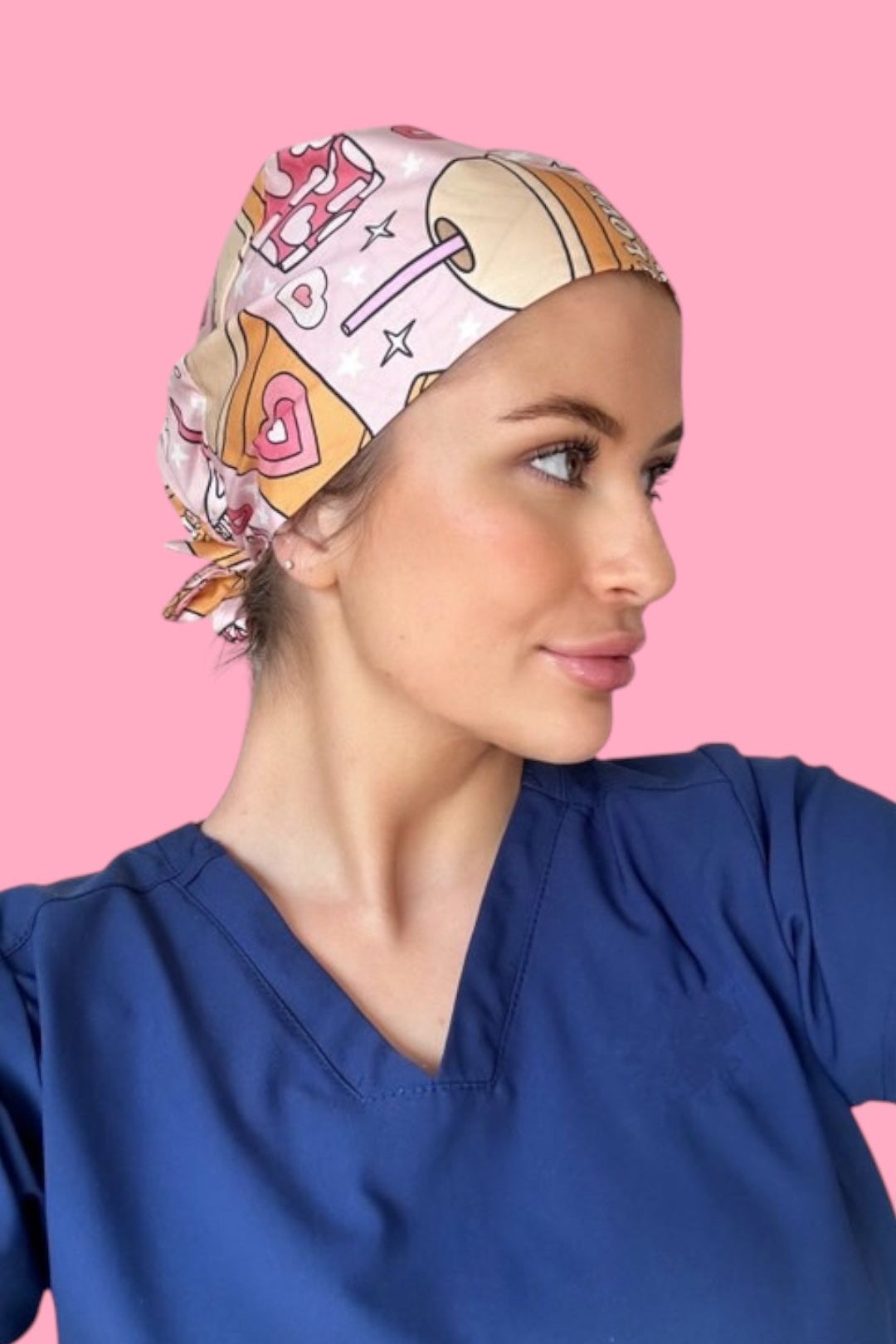 Latte Love Scrub Cap