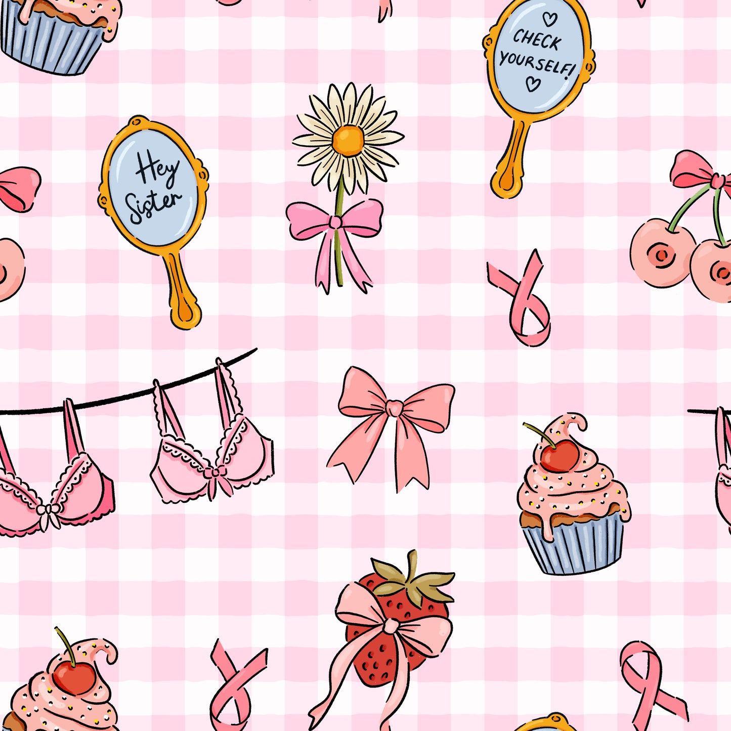 DEAR BREASTIE SCRUB CAP - LIMITED EDITION PINKTOBER PRINT 💖