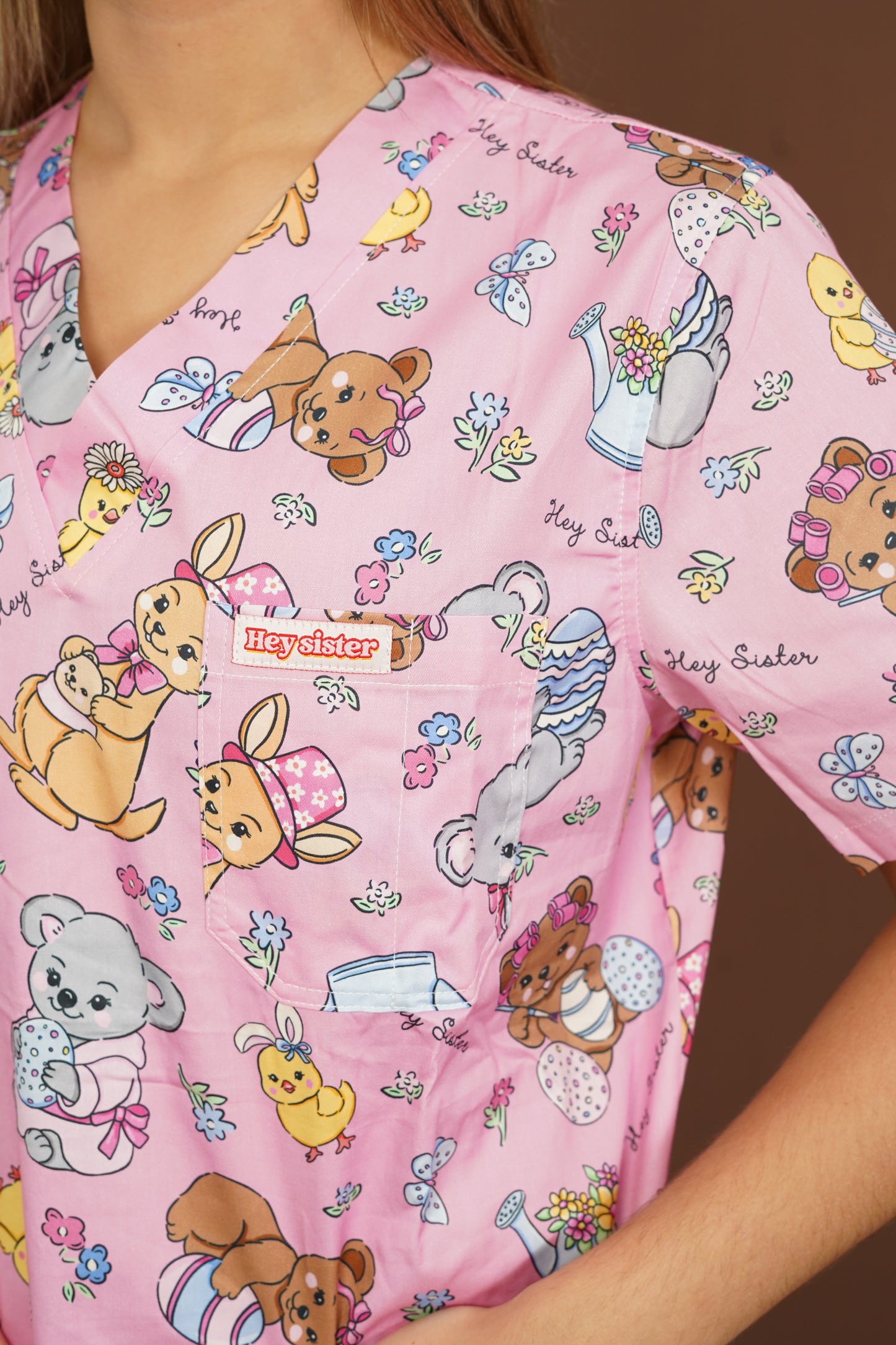 Blooming Delulu Scrubs for Nurses