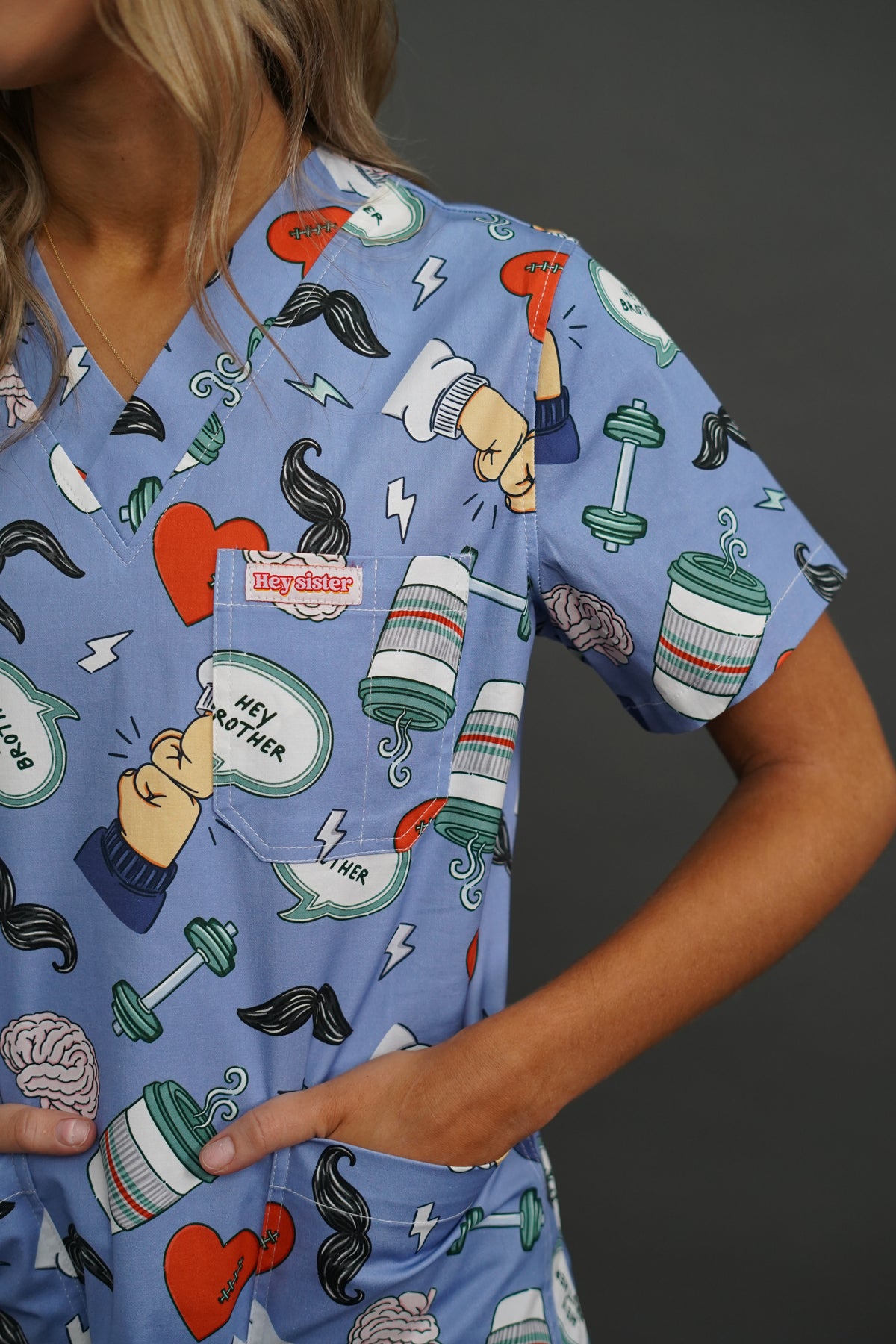 The Conversation Scrubs - Light Blue