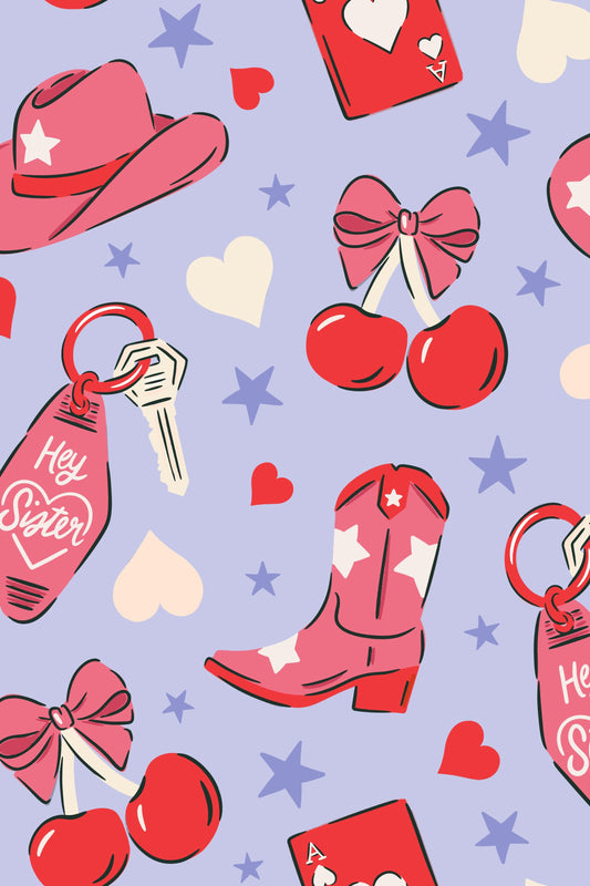 Cherry Wrangler Scrub Cap