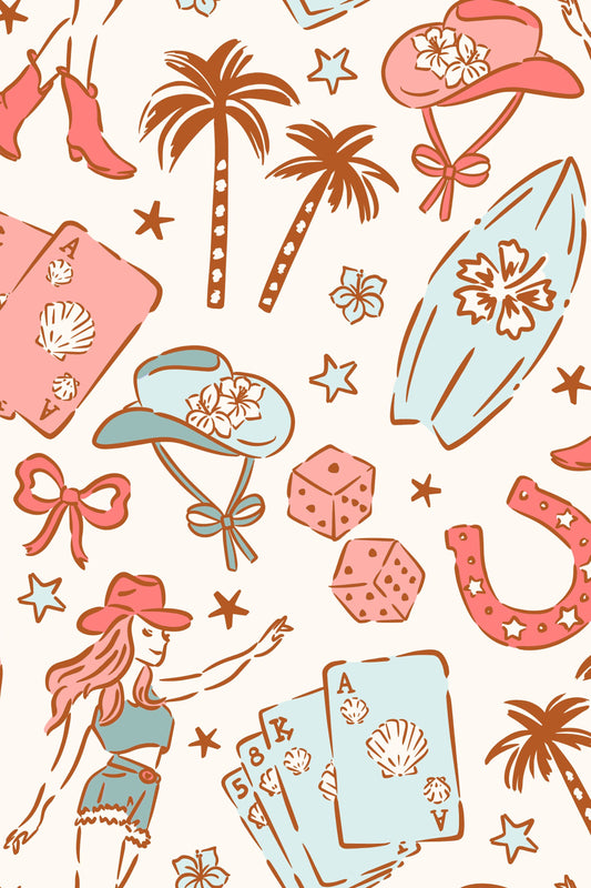 Coastal Cowgirl Scrub Cap
