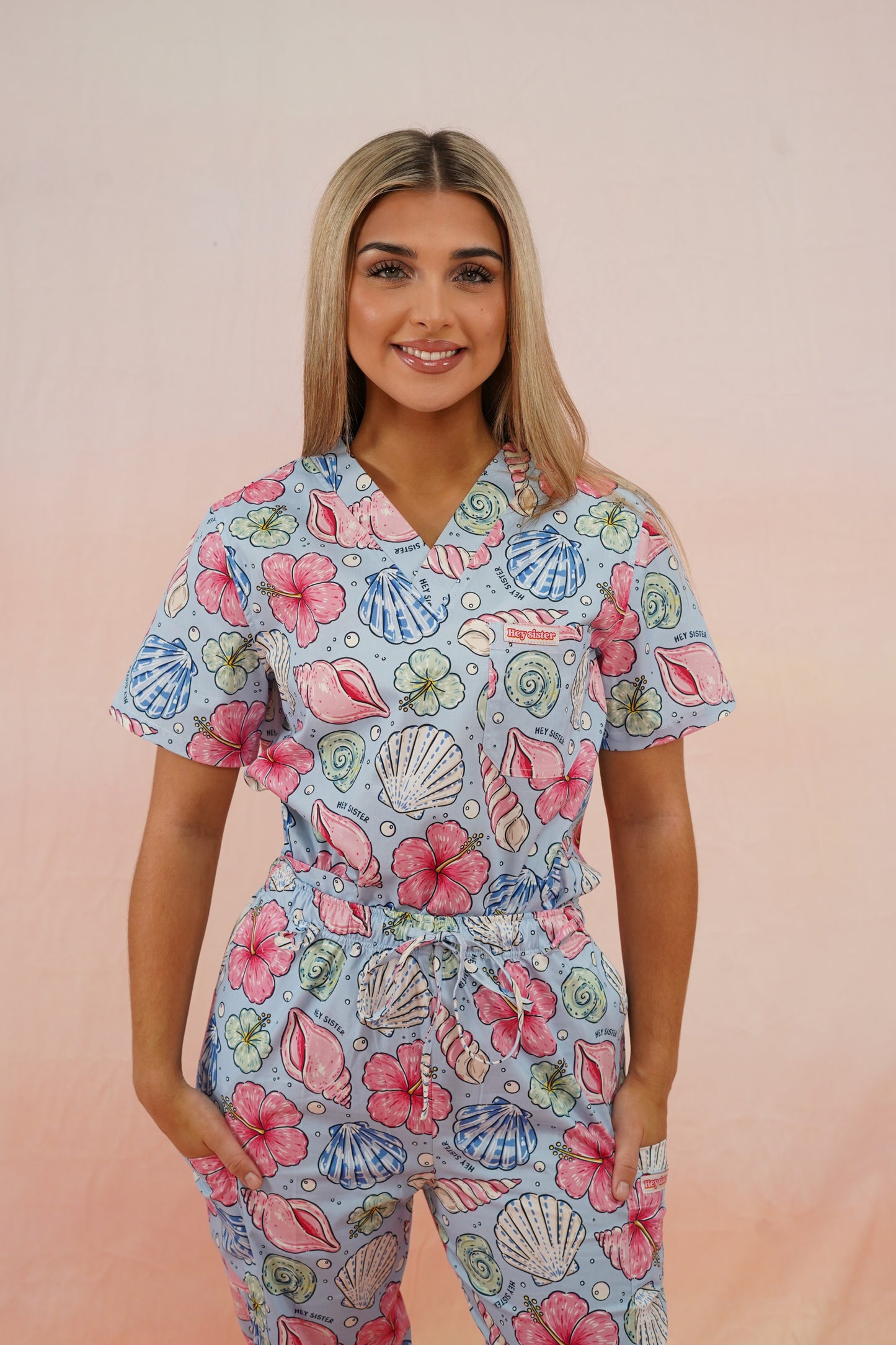 Beach, Please AM Scrubs for Nurses (First Light)