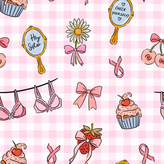 DEAR BREASTIE SCRUB CAP - LIMITED EDITION PINKTOBER PRINT 💖