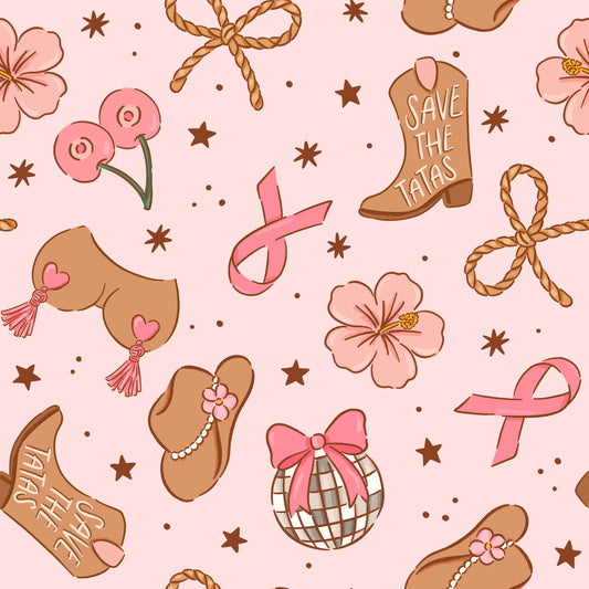 COWGIRLS FOR A CAUSE SCRUB CAP - LIMITED EDITION PINKTOBER PRINT  💘