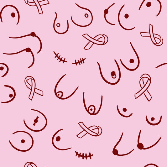 ALL THE BREASTIES SCRUB CAP - LIMITED EDITION PINKTOBER PRINT 🎀