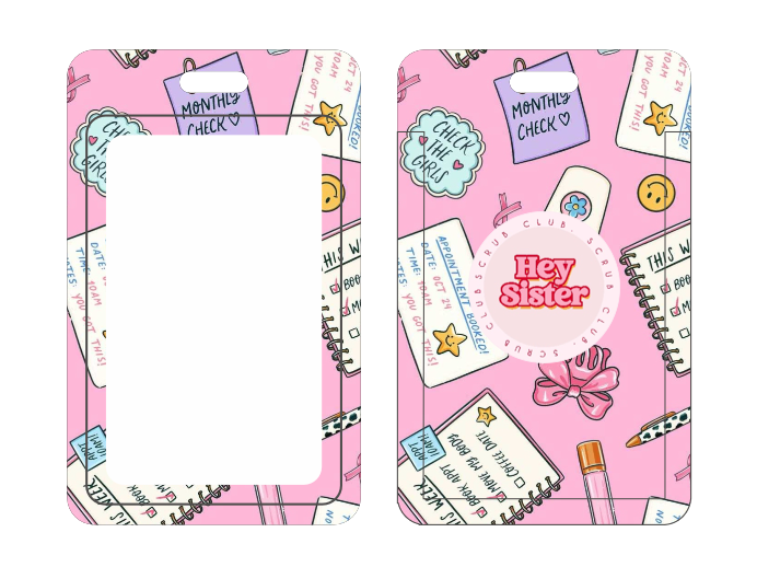 Check The Girls ID Card Holder + Reel for Nurses